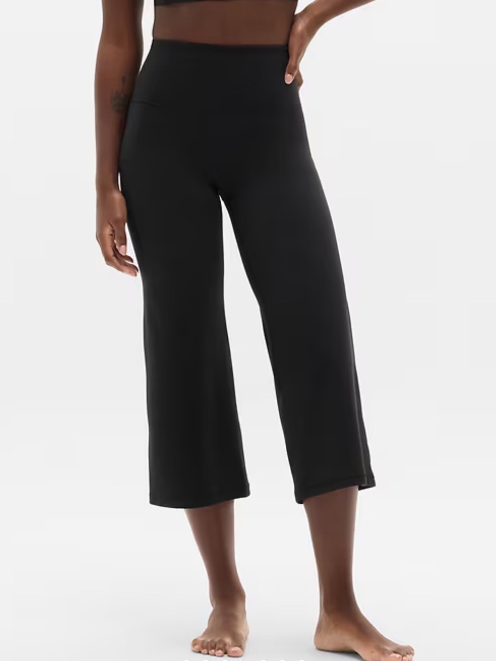 Athleta Black Elation Wide Crop Pant